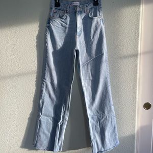 Light wash zara full length jeans